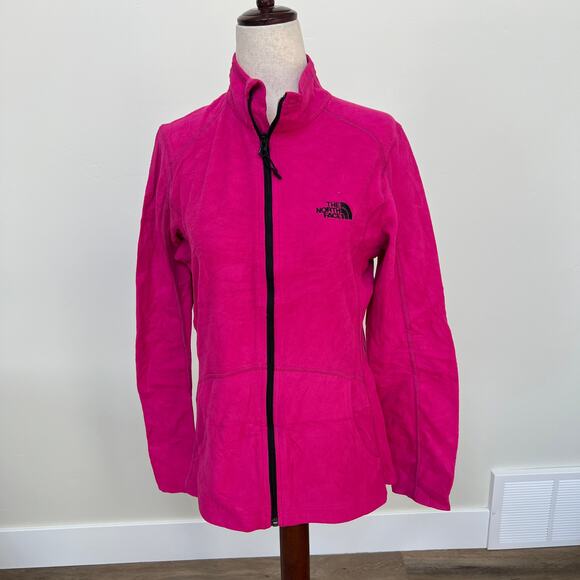 THE NORTH FACE Women's Full Zip Fleece Jacket Size M In Pink - Picture 1 of 6